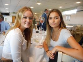 Rosie Jones and Kate Hood sponsored by the Taunton Rotary Club in their visit to the USA